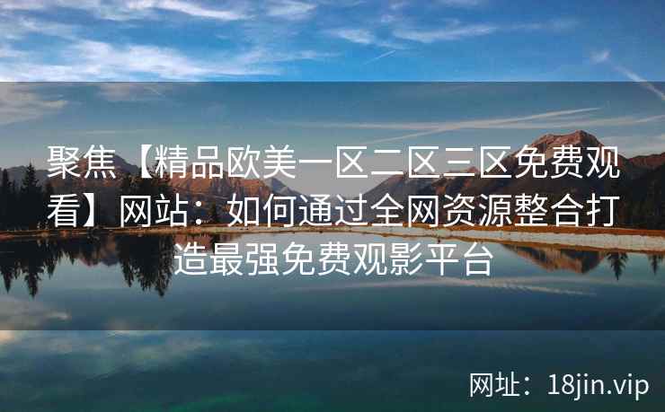 聚焦【精品欧美一区二区三区免费观看】网站:如何通过全网资源整合打造最强免费观影平台