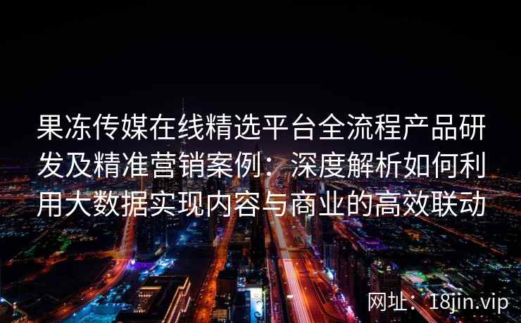果冻传媒在线精选平台全流程产品研发及精准营销案例：深度解析如何利用大数据实现内容与商业的高效联动