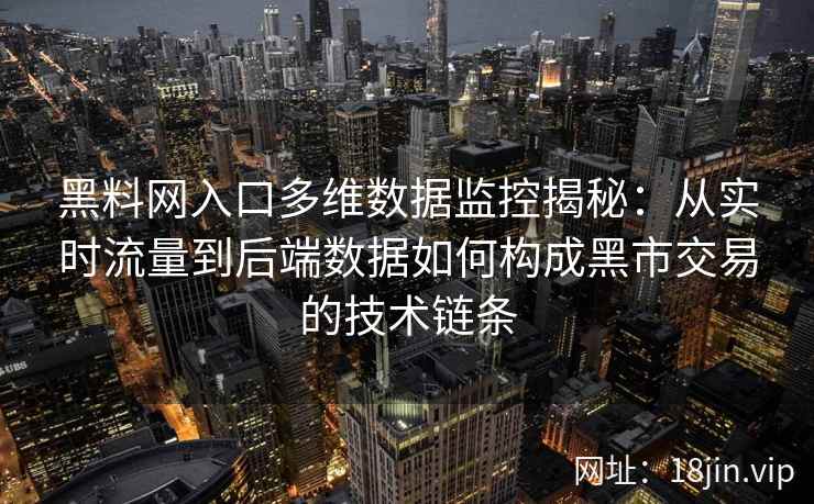 黑料网入口多维数据监控揭秘:从实时流量到后端数据如何构成黑市交易的技术链条