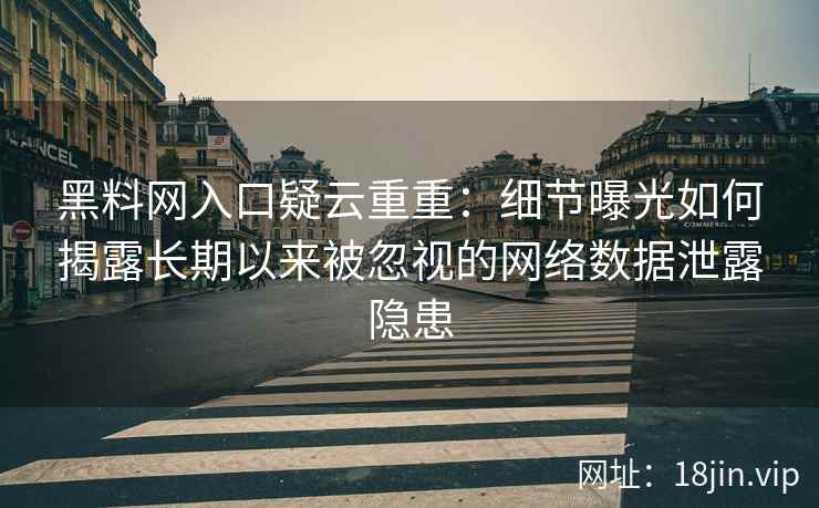黑料网入口疑云重重:细节曝光如何揭露长期以来被忽视的网络数据泄露隐患